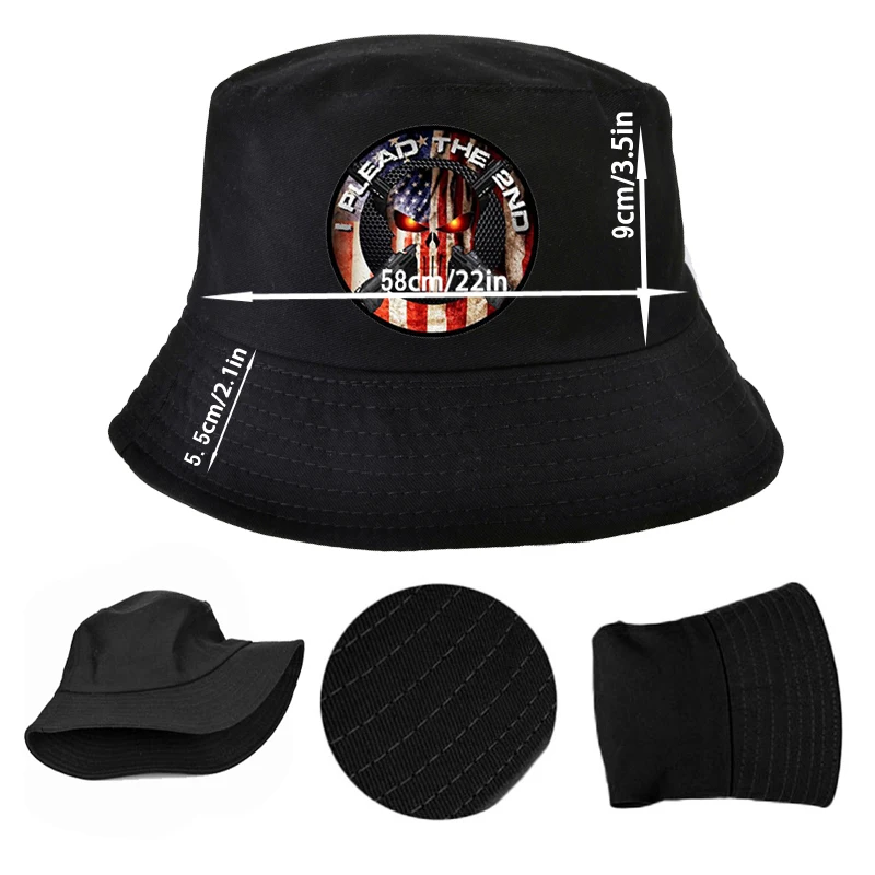 Amendment Military Tactical Hat Outdoor Hiking Hunting Jungle Patch Army Punisher bucket hat Men Cool Bone bob