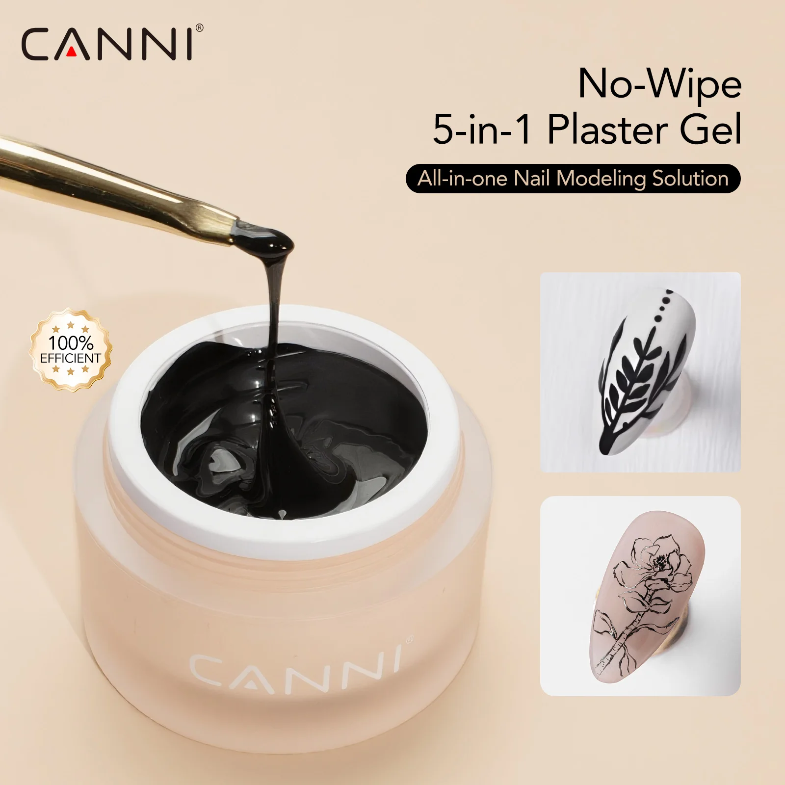 10g CANNI 3D PVC Modelliergel Perlweiß Transparent Nicht Klebend Leicht zu Formen Schnitz- und Modelliergel Abwaschbar UV LED Nagel-Maniküre – Detail 10