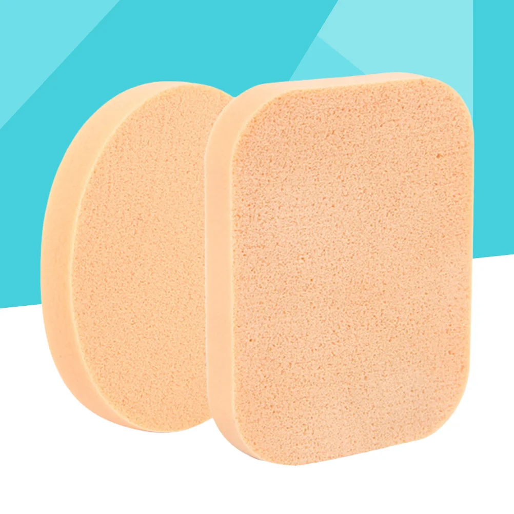 2 szt. Gąbeczek do makijażu, puszek do pudru do twarzy, do blendowania podkładu, miękkie, okrągłe narzędzie kosmetyczne do stosowania na sucho i na mokro, do podróży, domu, salonu, do twarzy