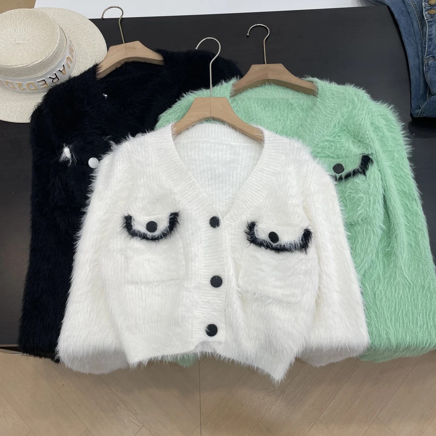 패셔너블 리틀 블라 드 슬레 여성 스웨터 루즈핏 가을 겨울 출퇴근 다용도 슬림핏 오픈 가디건 스웨터