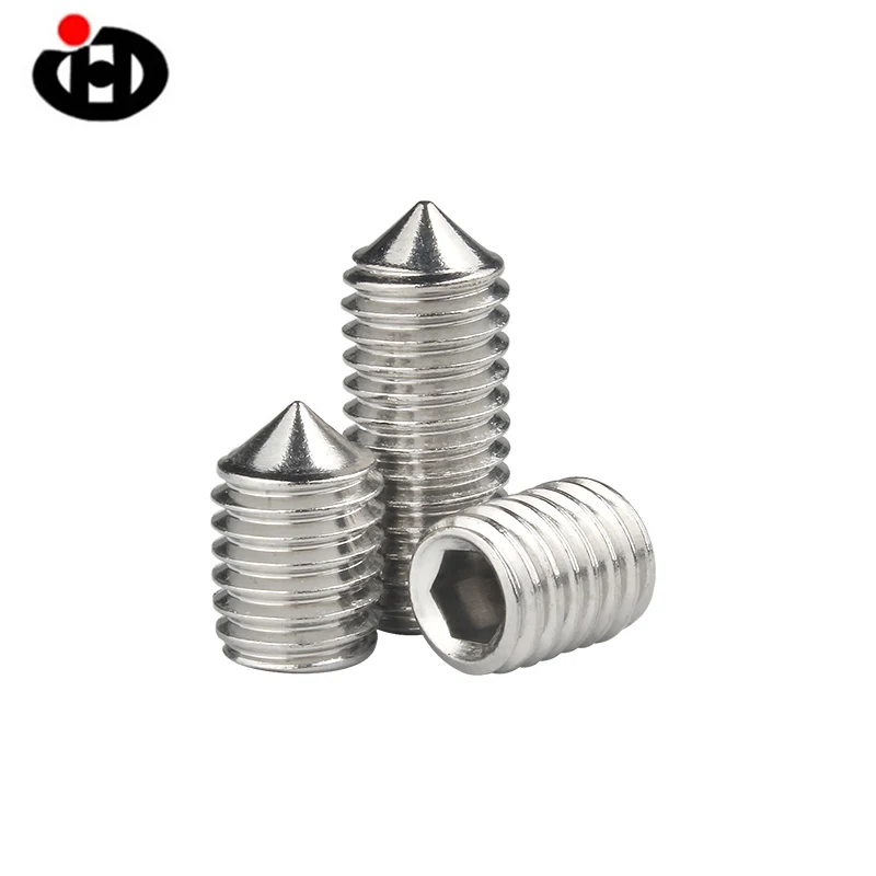 5/10/20 PCS DIN 914 Stainless Steel  Hex Hexagon Socket Set Screw Cone Point Grub Screw M3 M4 M5 M6 M8