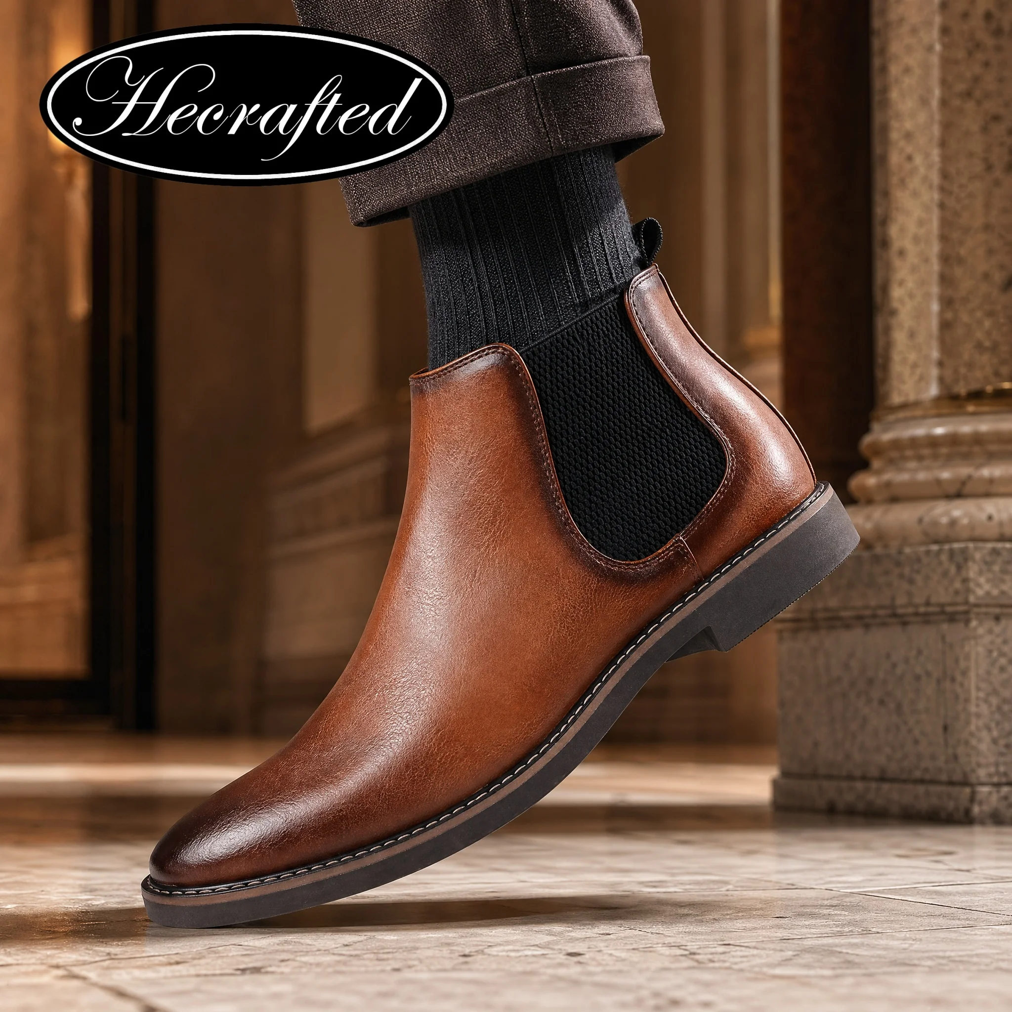 

Boots Men Brand 2026 Casual Comfortable Retro Fashion Leather Boots