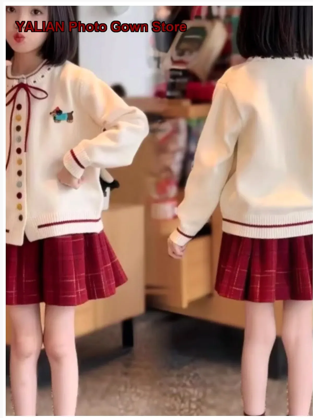 Girls Knit Cardigan Kids Winter Autumn New Year Fashion Thickened Warm Solid Color
