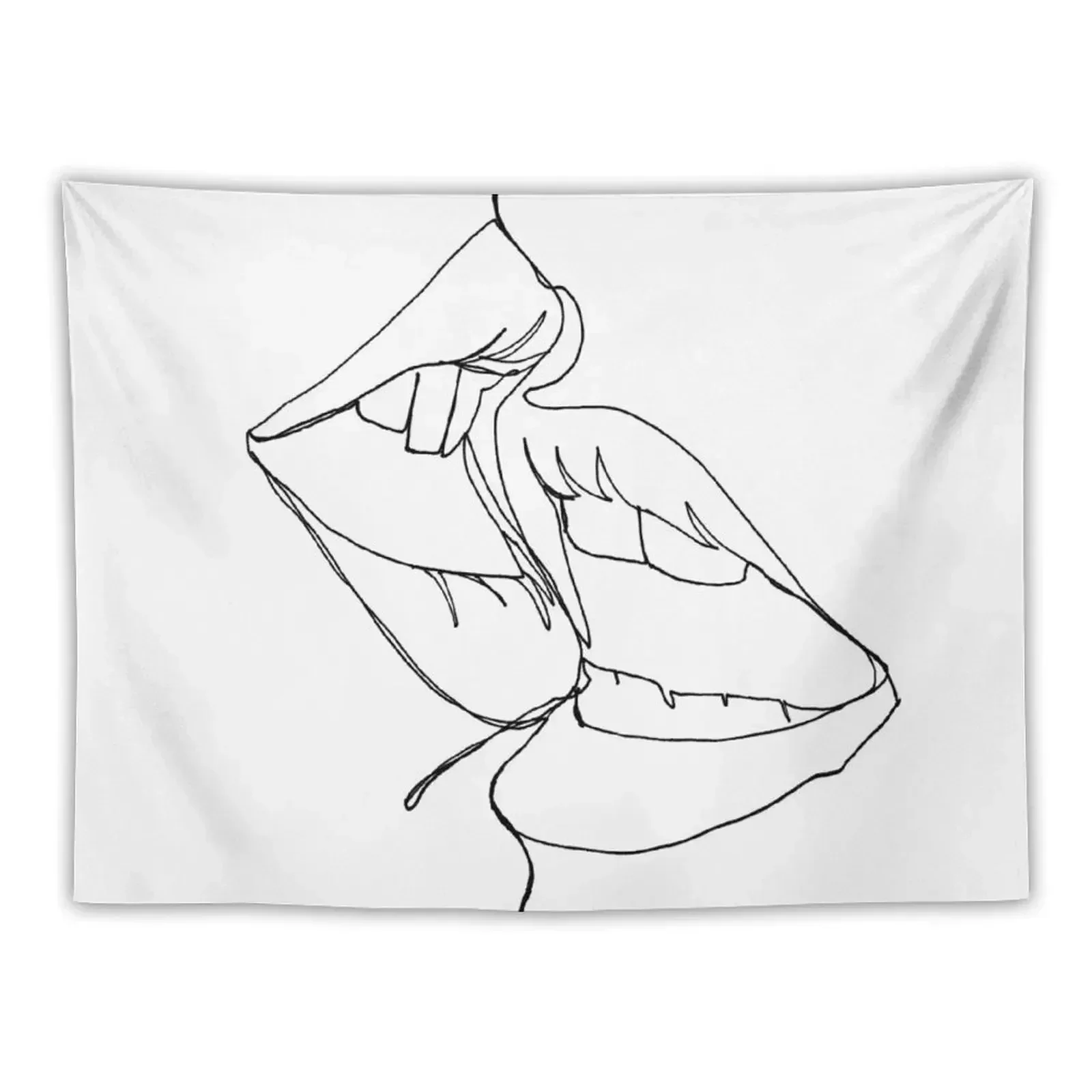 a kiss in one line Tapestry Bathroom Decor Wall Decoration Carpet On The Wall Tapestry