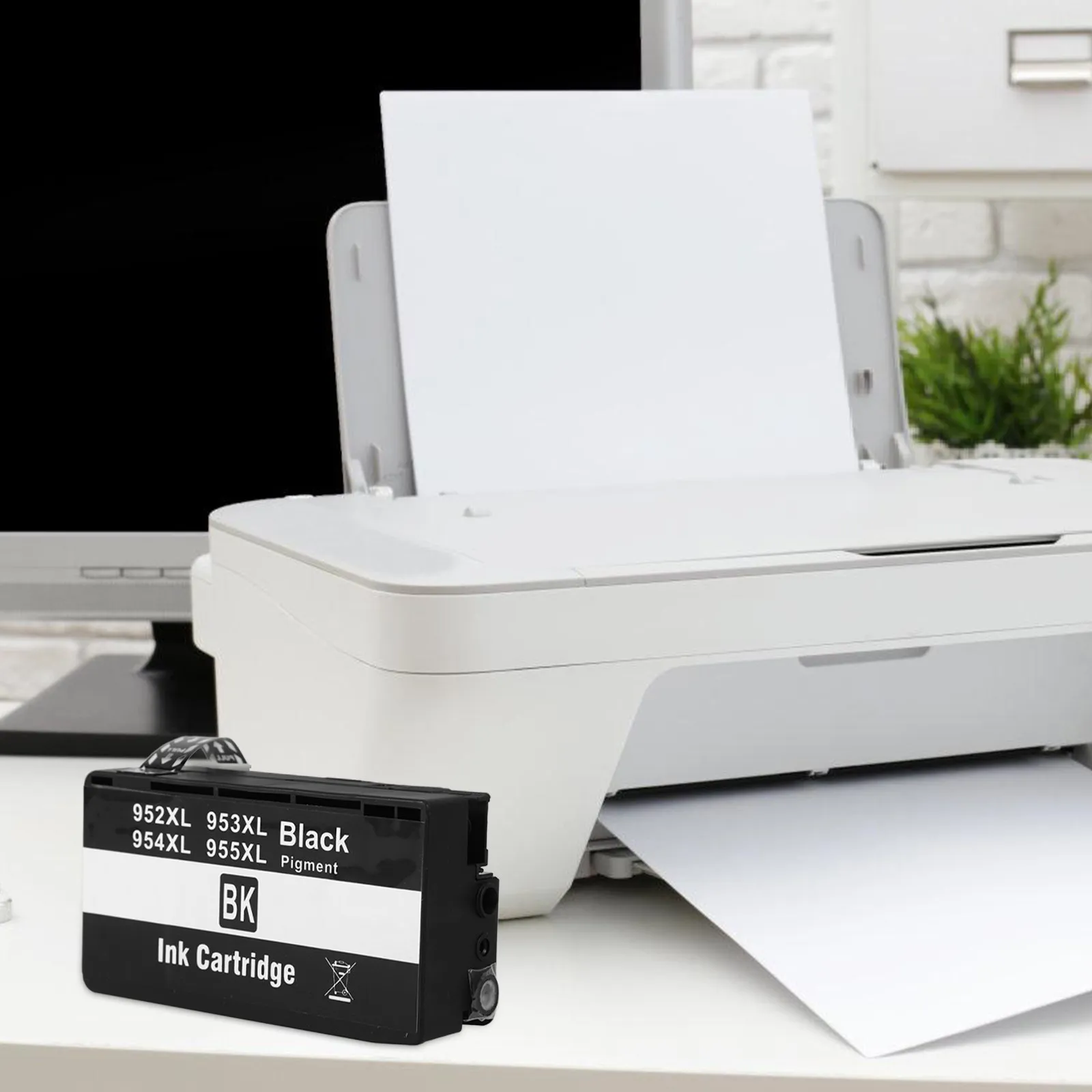 

Ink Cartridge Replacement Black Compatible Hp955 953xl Large Capacity Easy Replace Reliable Clear Prints for Printer Parts Ink