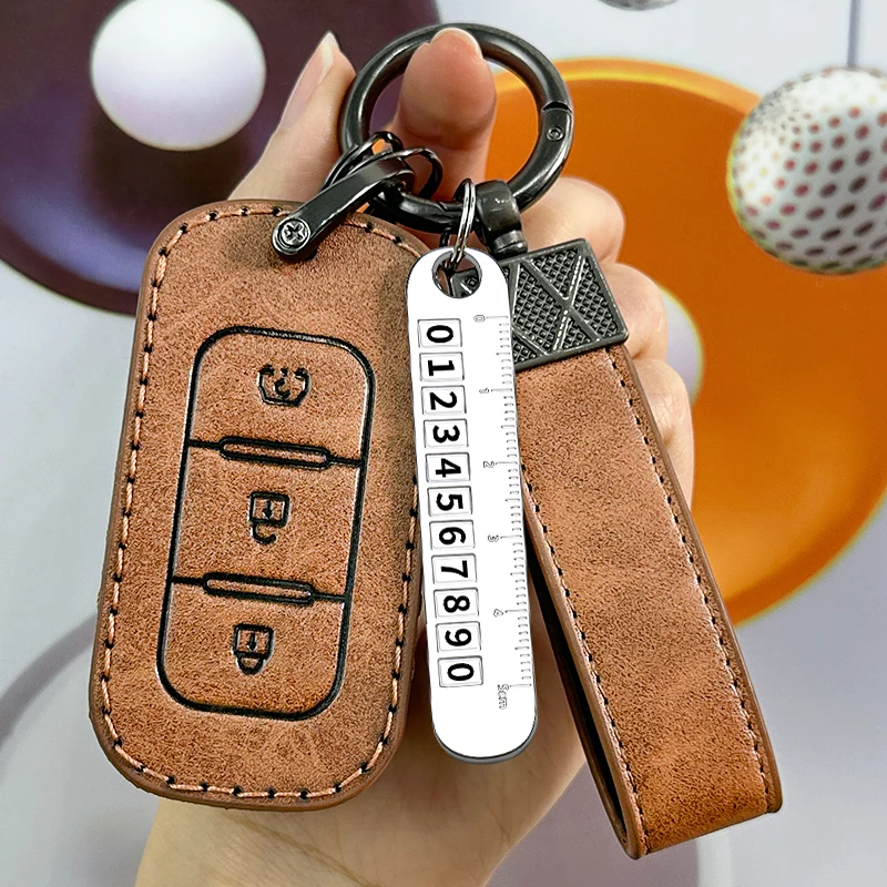 Car Key Cover Remote Fobs Cases Protector Keychain Holder Auto Accessories For DFSK Dongfeng Fengguang 580 DFM Glory 560 500