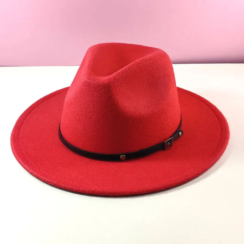 

Vintage Black Wool Fedora Hat - Retro Wide Brim Flat Cap for Men & Women