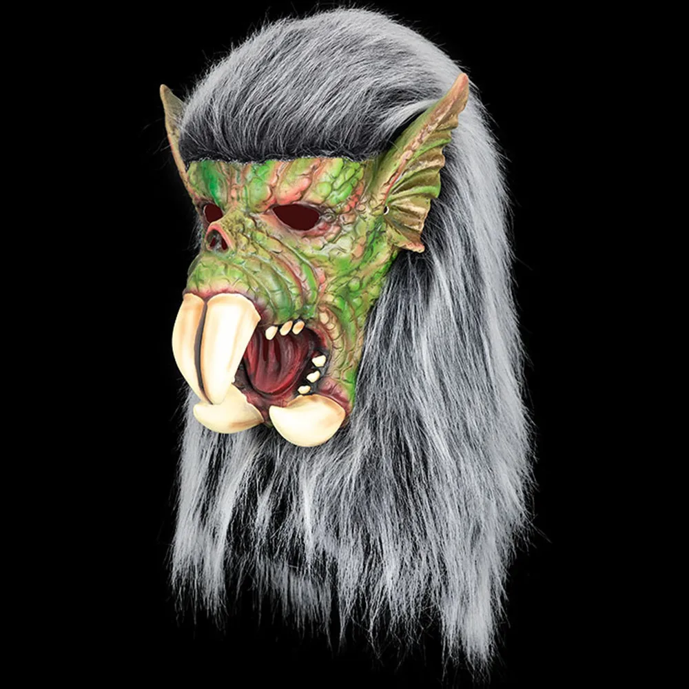 Gruselige Halloween-Latexmaske, Monster, lustige Tierthema-Party, Karneval, Cosplay-Maske – Detail 4