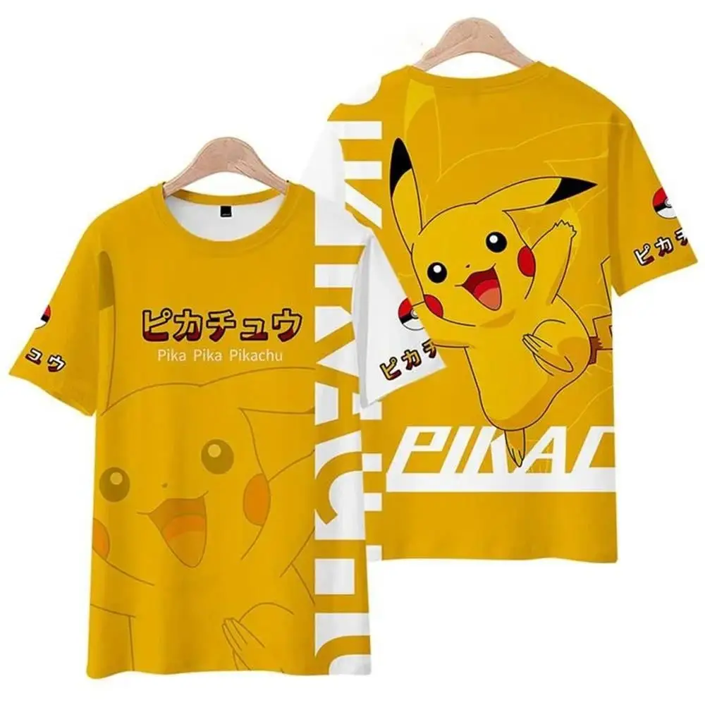 

Potdemiel Pokemon Summer Cartoon Fashion 3d Print T-shirt Kids Clothes Boys Pikachu Harajuku Men Women Tops Cute Girls Clothing
