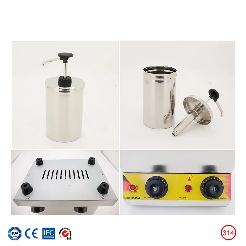 Double-head stainless steel sauce heat preservation furnace juice jam chocolate chocolate sauce heat preservation machine double