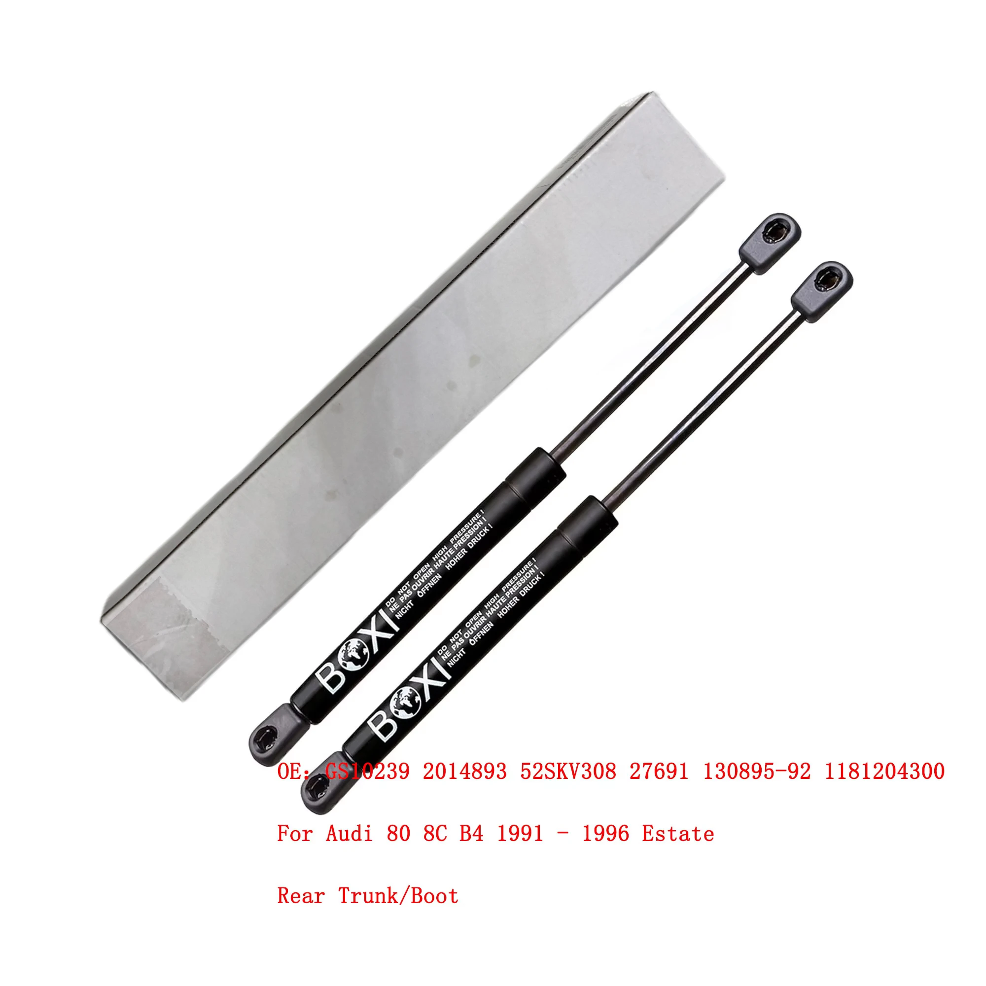 8A9827552D 2 шт. газовые пружины подъема багажника для Audi 80 8C B4 1991 - 1996 Estate, газовые пружины BGS10569, амортизаторы подъема.