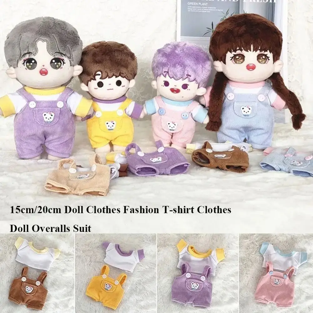 T-shirt Doll Clothes Toy Accessories Pants Casual Plush Dolls Clothes Fashion Cute 15cm Cotton Doll's Dress Children Gift