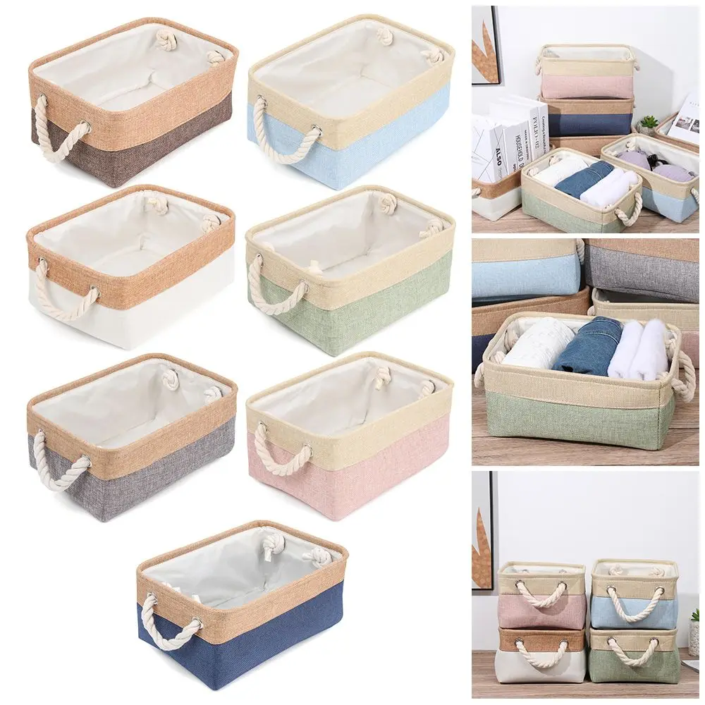 Home Supplies Sundries Sorting Basket Folding Linen Organizer Box Underwear Socks Baby Toys Storage Basket