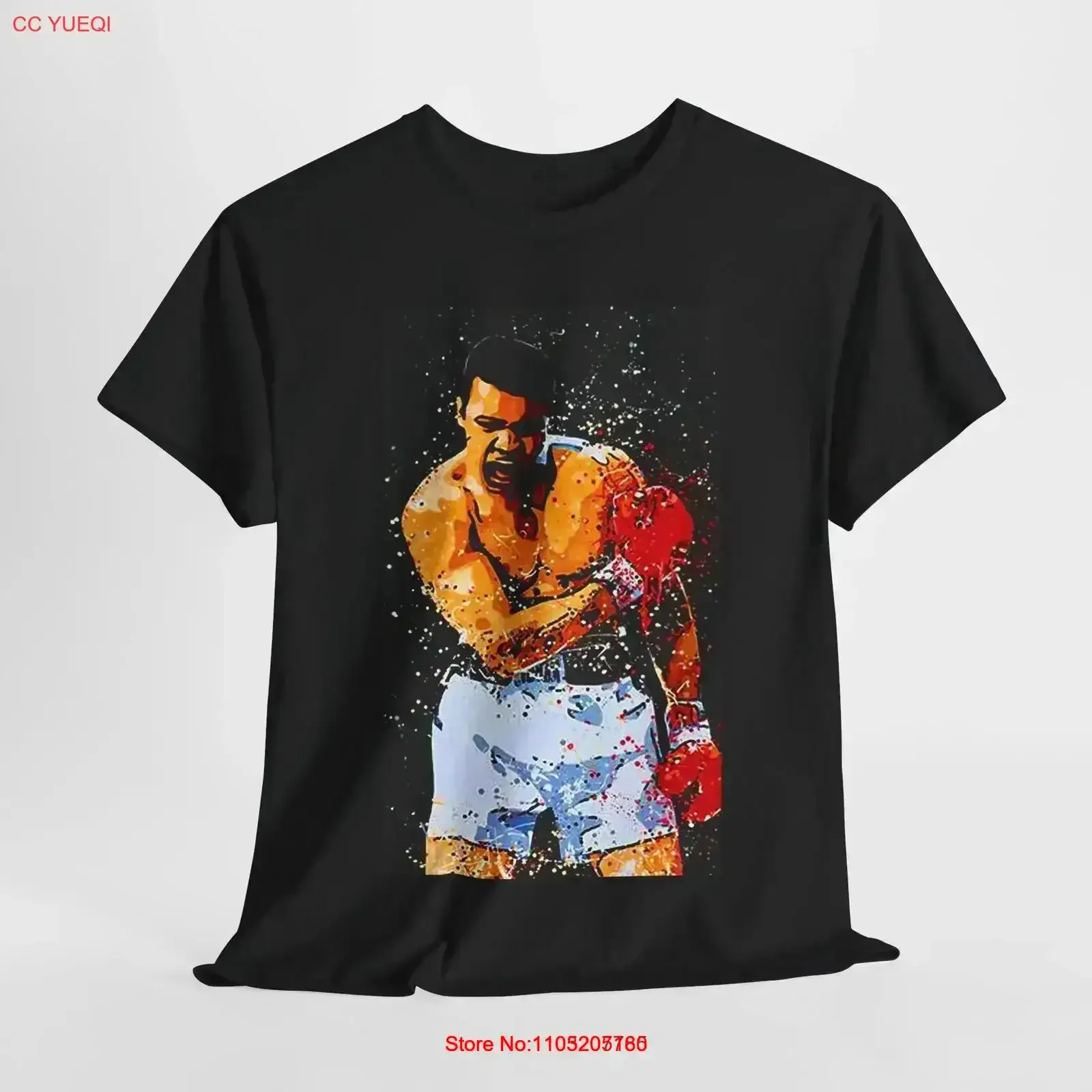 

Боксерская легенда, тяжелая хлопковая футболка, спортивная для него, винтажная стираная повседневная дышащая уличная одежда, универсальная, слегка винтажная