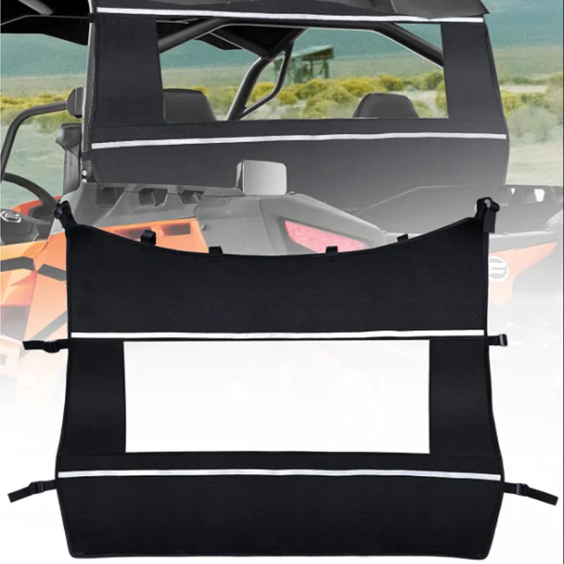 UTV Back Soft Windshield with Transparent Film Compatible with CFMOTO ZForce 800 Windshield / ZForce 500 / 2018-2019 ZForce 1000