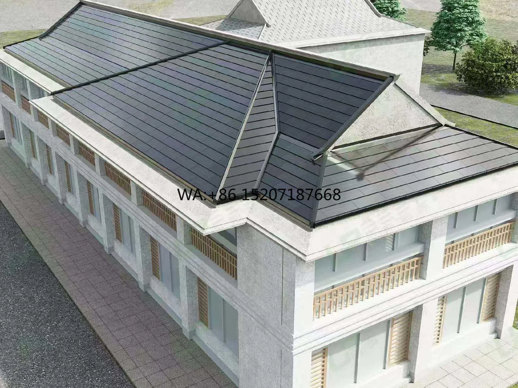 BIPV Protection Photovoltaic Building Integrated Solar Roof Tiles European Standard European Standard Home Solar Roof Tile
