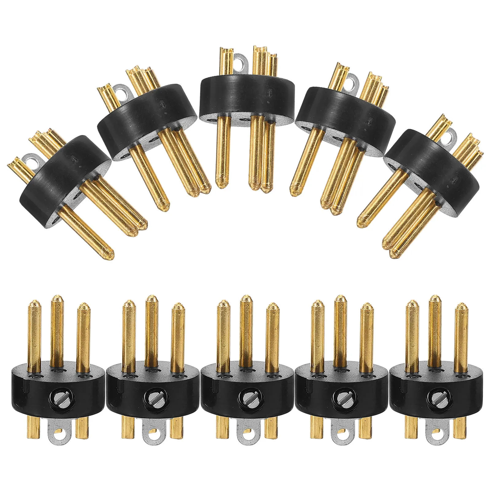 

10pcs XLR Accessories 3 pin Plug Microphone Adapter Three core Connector Audio Devices Accessory Speaker Balance Male