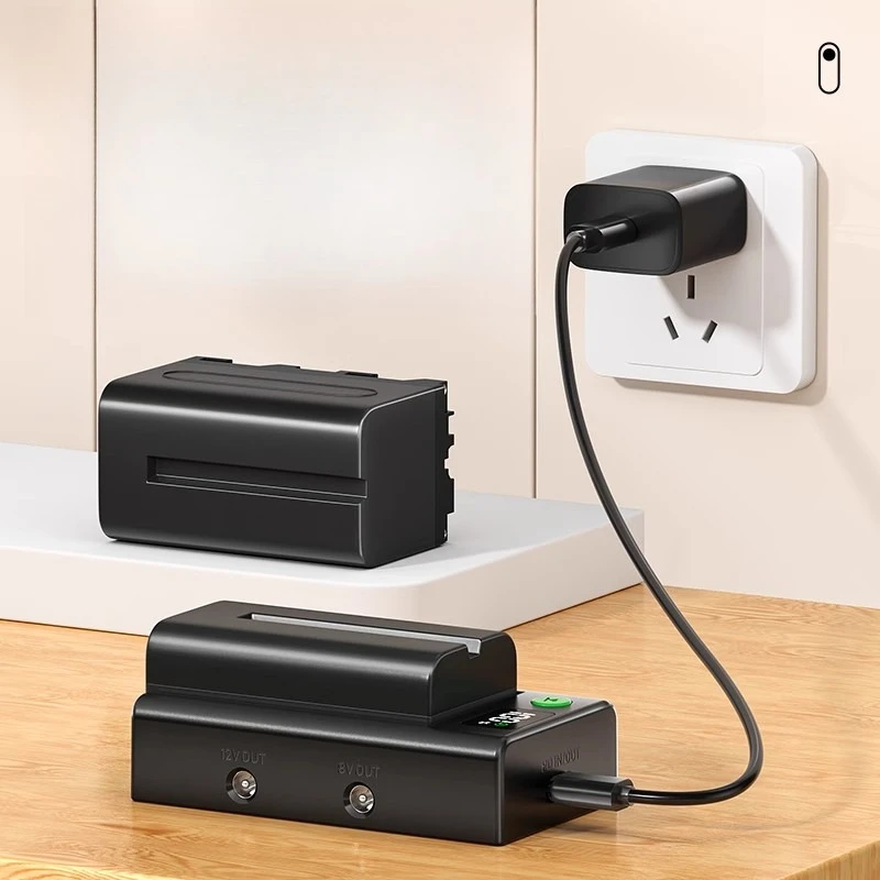 For Sony NP-F980 F970 F960 F770 F750 F570 F550 NEW NP-F Battery Adapter Plate NP F Battery Charger with LCD Digital Display