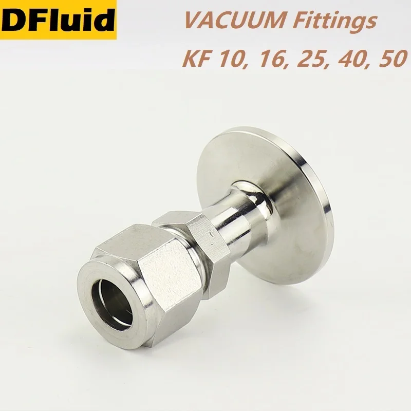 

304 Stainless Steel KF10/16/25/40/50 TUBE ADAPTER SWAGELOK Connector VACUUM Fitting Quick Flange Fittings For VACUUM Pumps