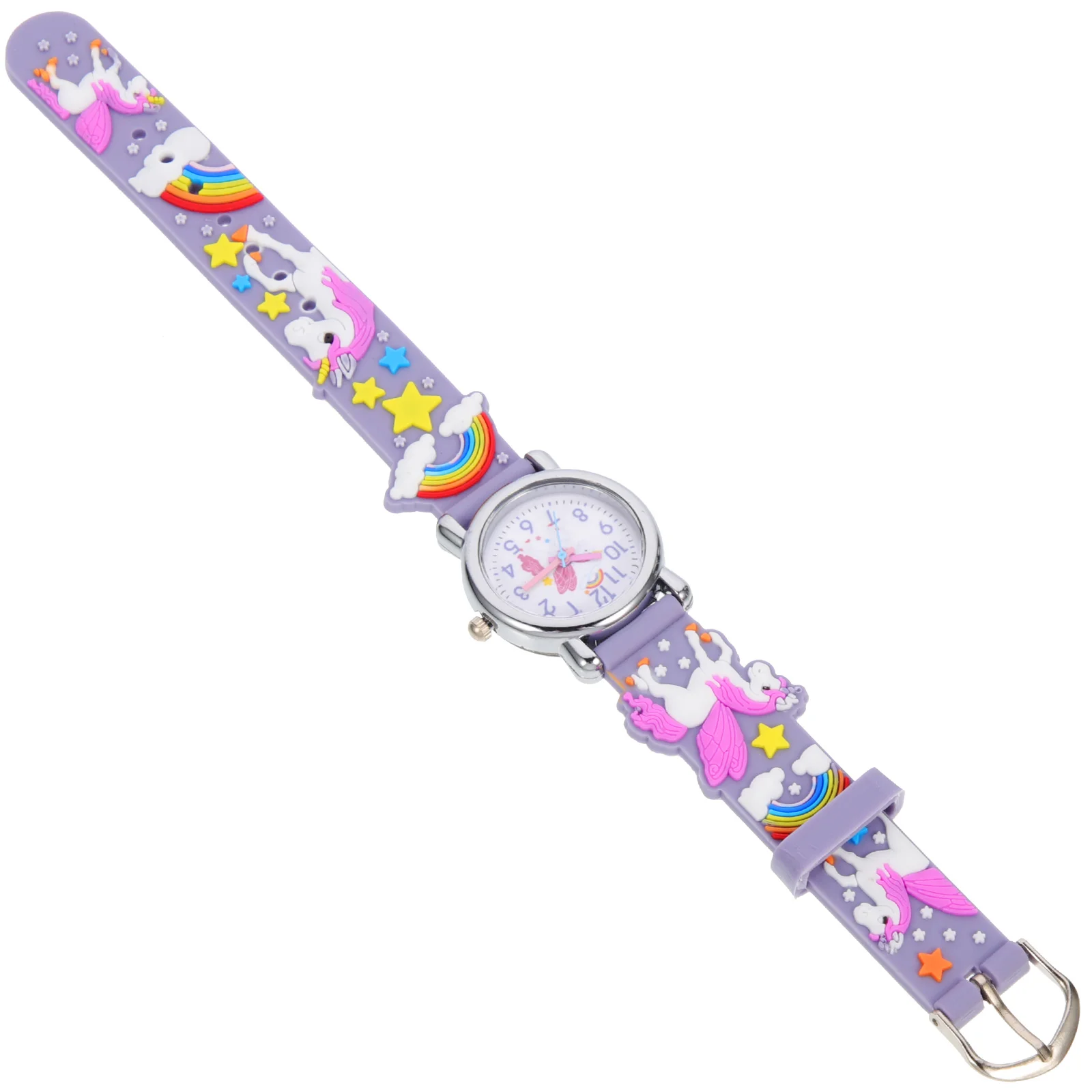 Montre de dessin animé en gel de pton pour enfants, montre portable créative pour enfants, cadeau de poignet fuchsia pour garçon