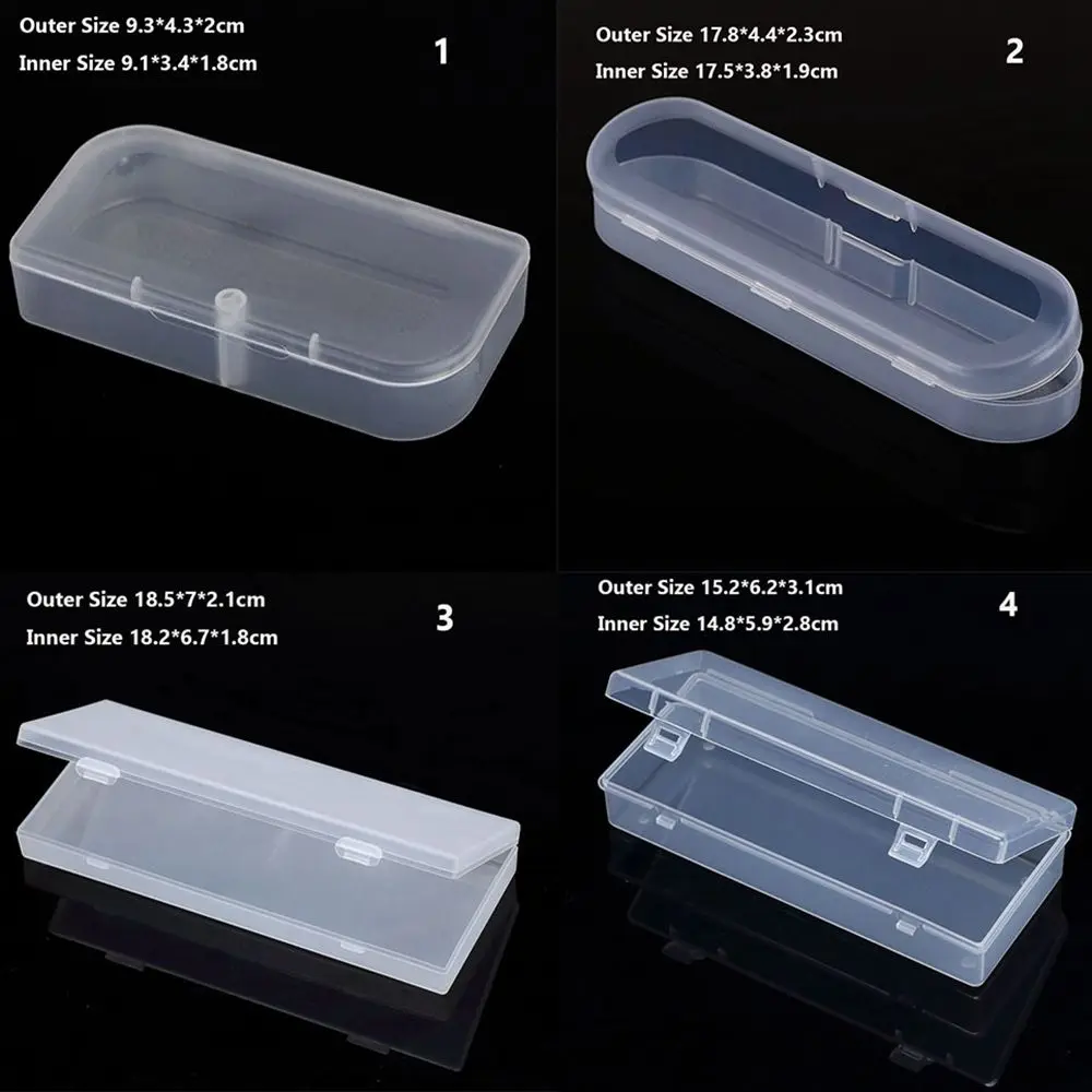 Rectangle Clear Small Boxes Plastic Jewelry Storage Case Container Packaging Box Earrings Rings Beads Collecting Home Organizer