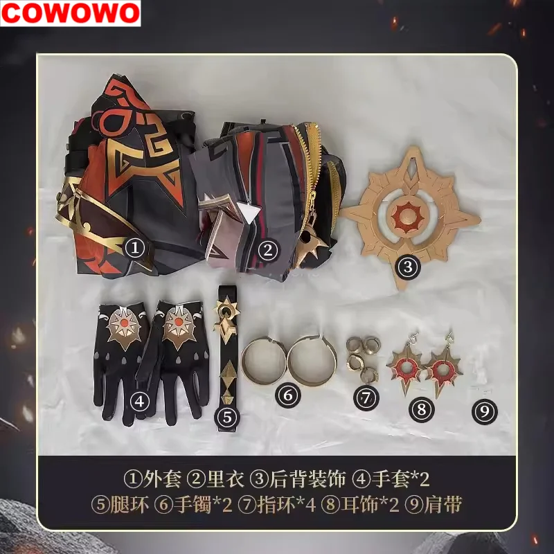 COWOWO Genshin Impact Mavuika Pyro Archon Game Suit Sexy Lovely Uniform Cosplay Costume Halloween Party Role Play Outfit Women