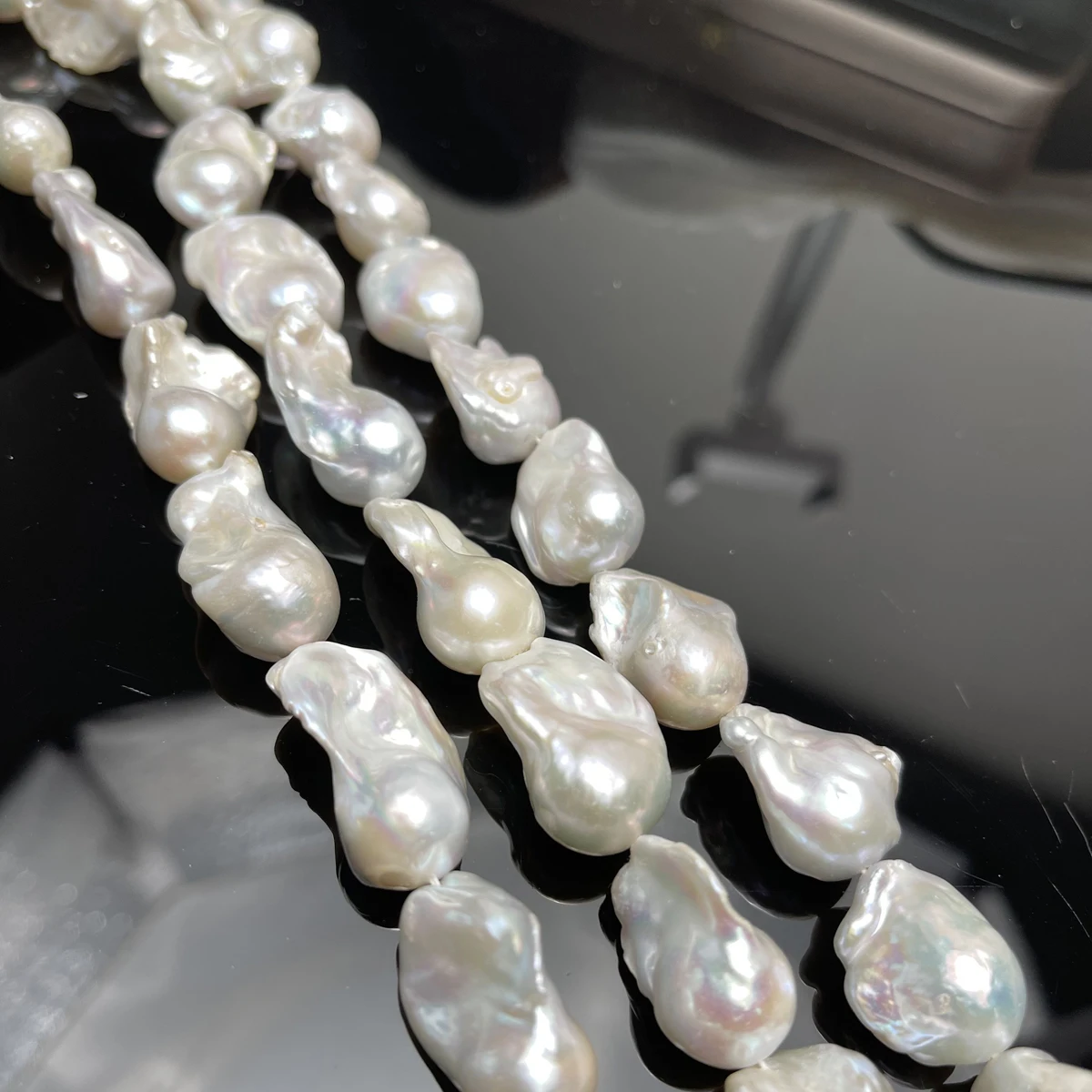 

Natural Freshwater Pearl White Big Baroque Loose Bead for Jewelry Make DIY Necklace Earring Bracelet Accessory Women Wholesale