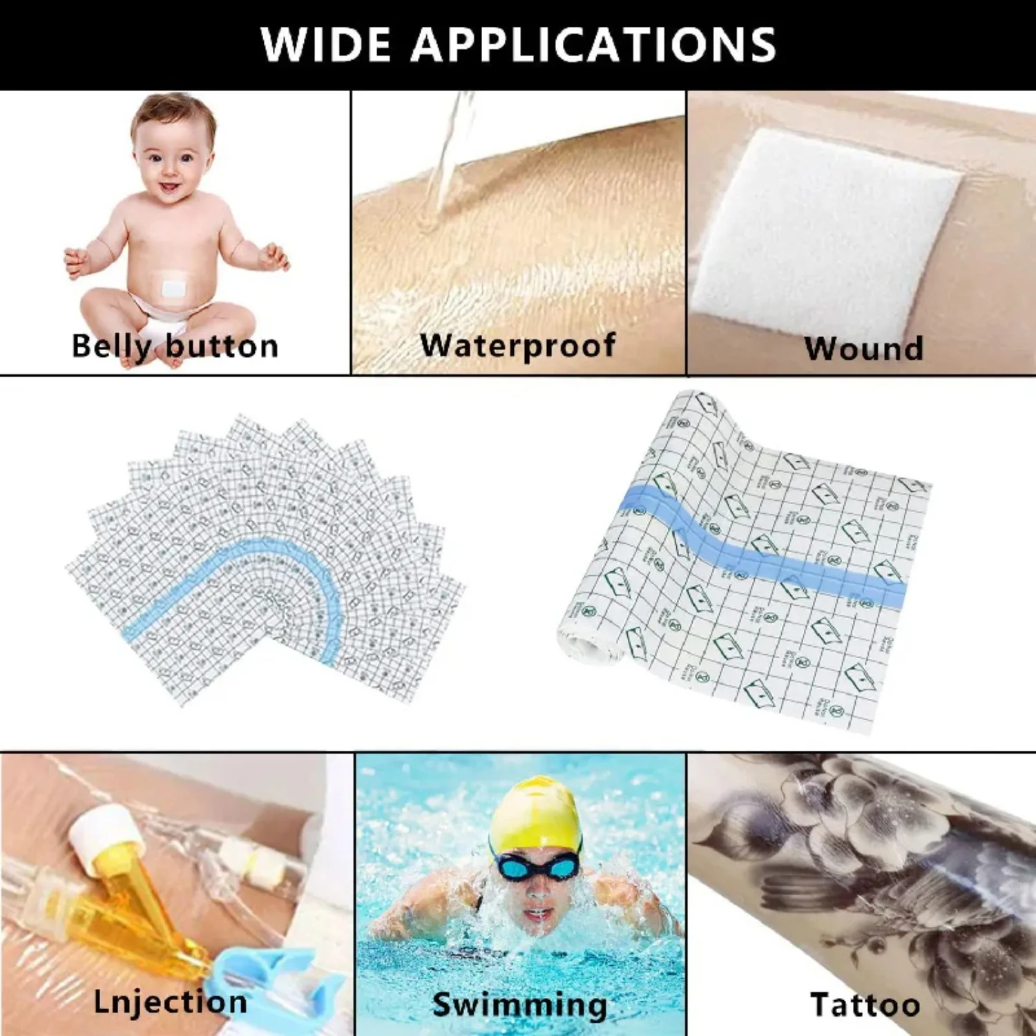 Tattoo Protective Bandage Skin Healing Transparent Waterproof Sticker Medical Breathable Tattoo Aftercare Repair PU Film Tape