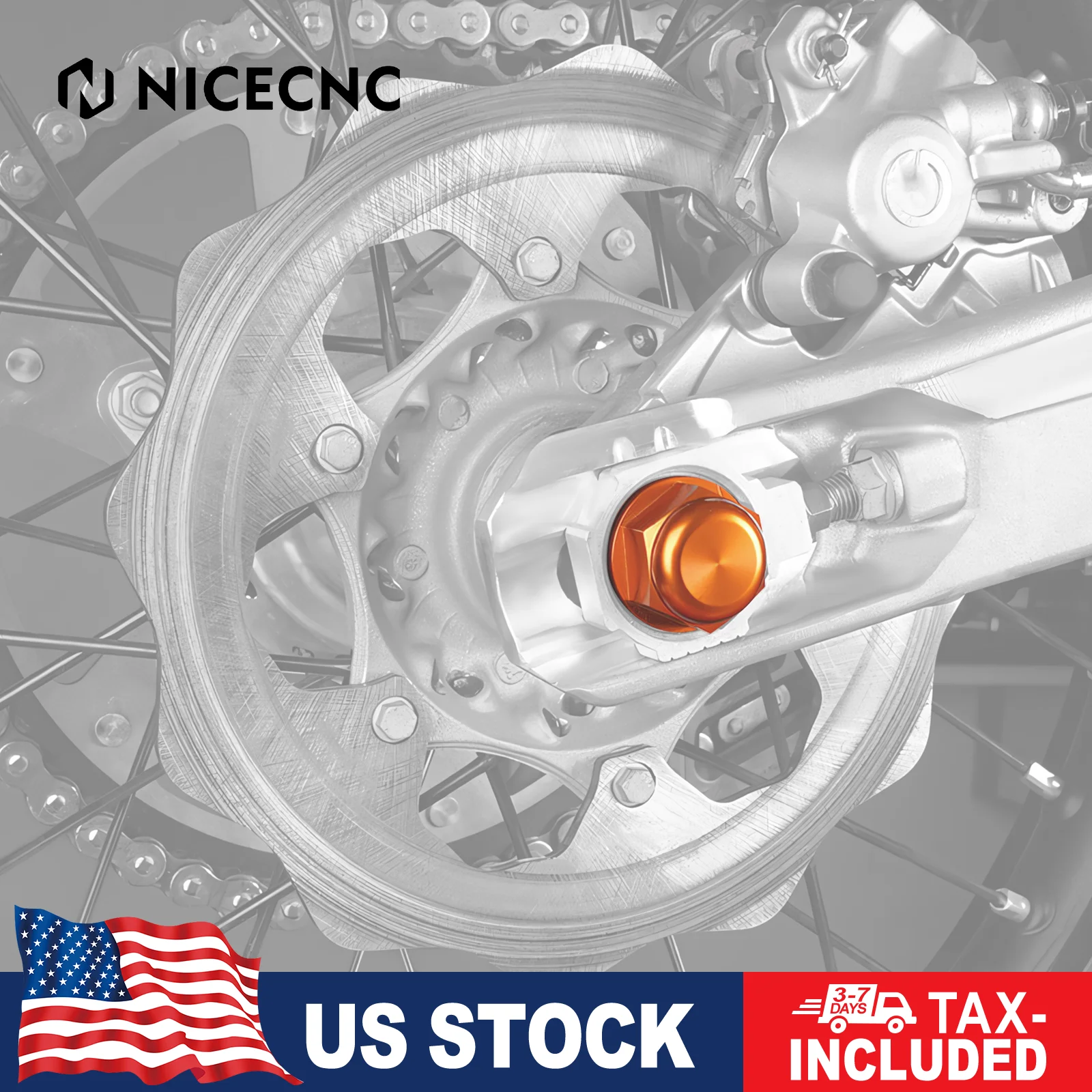 NICECNC Für 2003-2022 KTM EXC 300 EXC-F 500 450 350 300 250 150 125 XC-W 85 SX XC SXF XCF M20XP1.5 Motorrad Hinterachse Mutter Bolzen