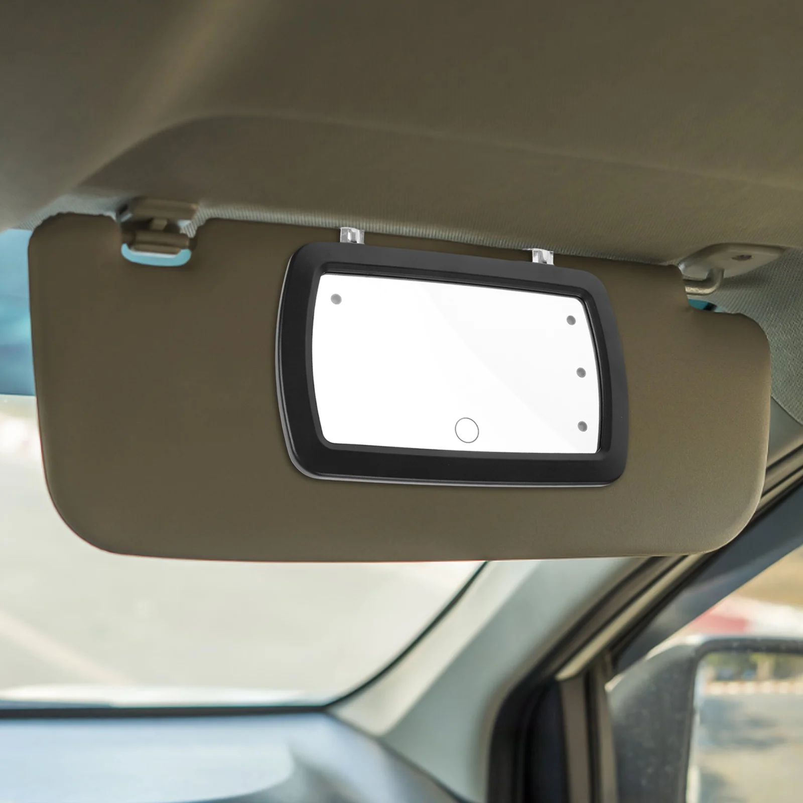 

Car Visor Vanity Mirror LED Illuminated Makeup Mirror for Vehicle Passenger Seat Clear Reflection Anti Glare Surface