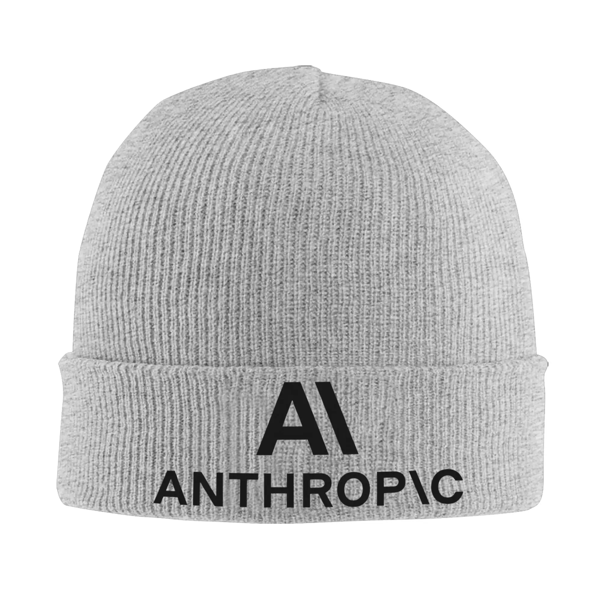 Claude Ai Anthropic Artificial Intelligence Rib Knit Cuffed Beanie For Unisex  Winter Knit Skullies Beanie Cap