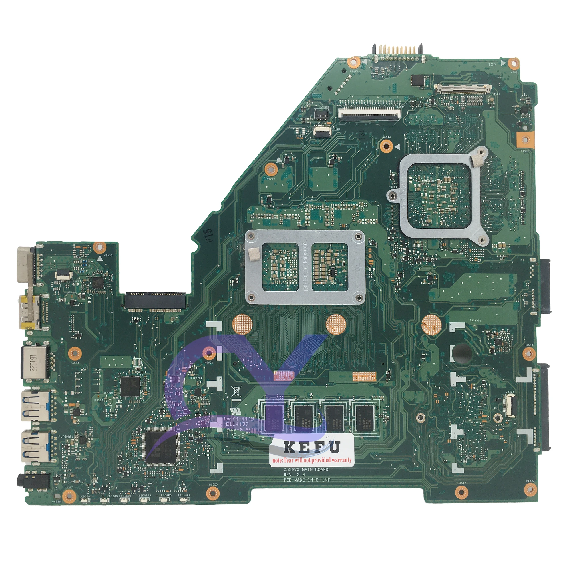 X550vx mainboard für asus x550vq x550v w50v fx50v laptop motherboard I5-6300H I7-6700HQ I7-7700HQ 8g/4g-ram gt940m GTX950M-2G-4G