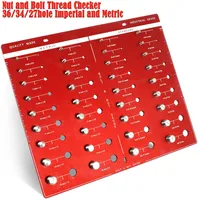 Nut and Bolt Thread Checker 36/34/27hole  Imperial and Metric Thread Gauge Aluminum Alloy Bolts Size Measuring Tool