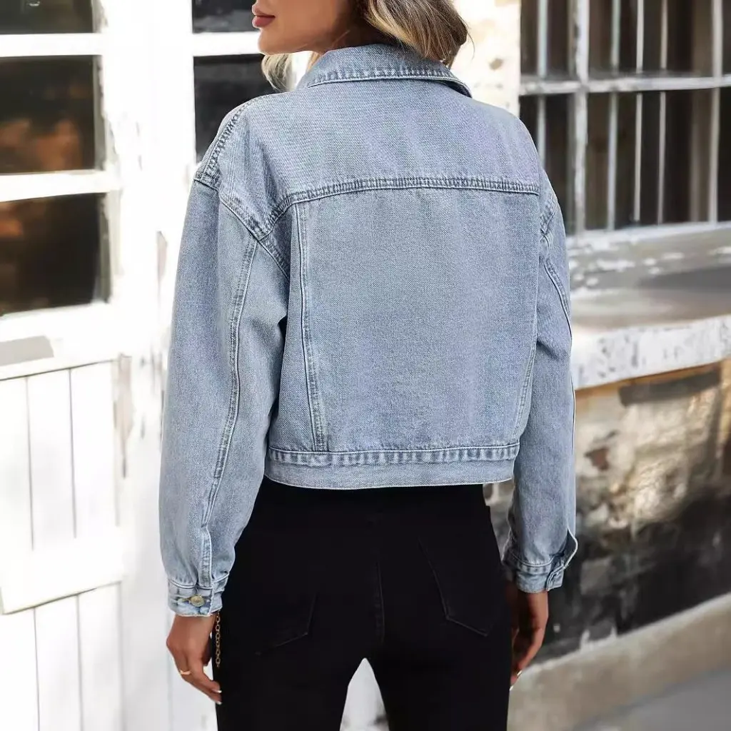 

Women's Casual Loose Denim Jacket 35706# Fashion INS Style