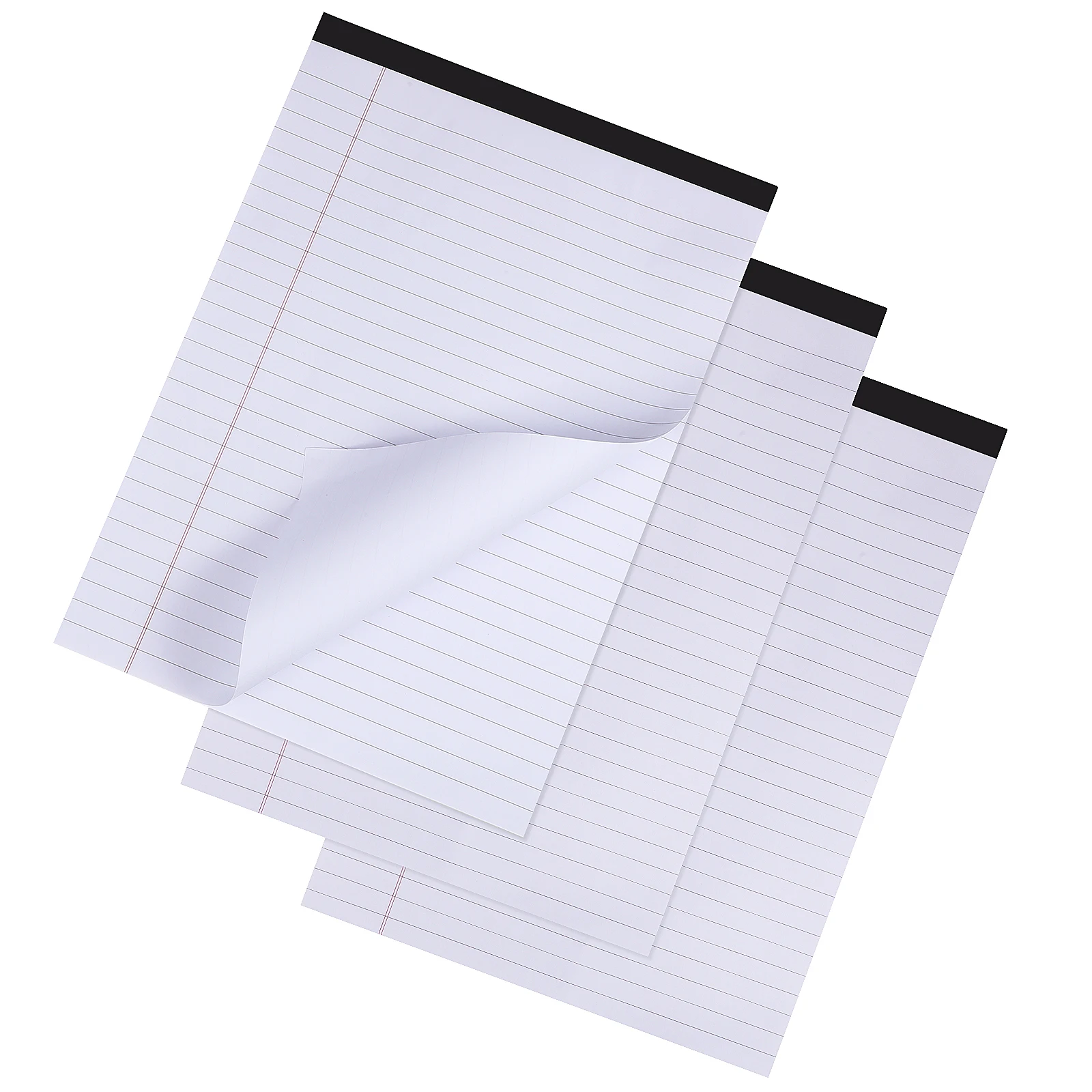 

3pcs Lined Legal Pads A4 Notebooks College Ruled 11.2X8.2 Inch Small Notepad For School Office Work Notes 30 Sheets Each Plain