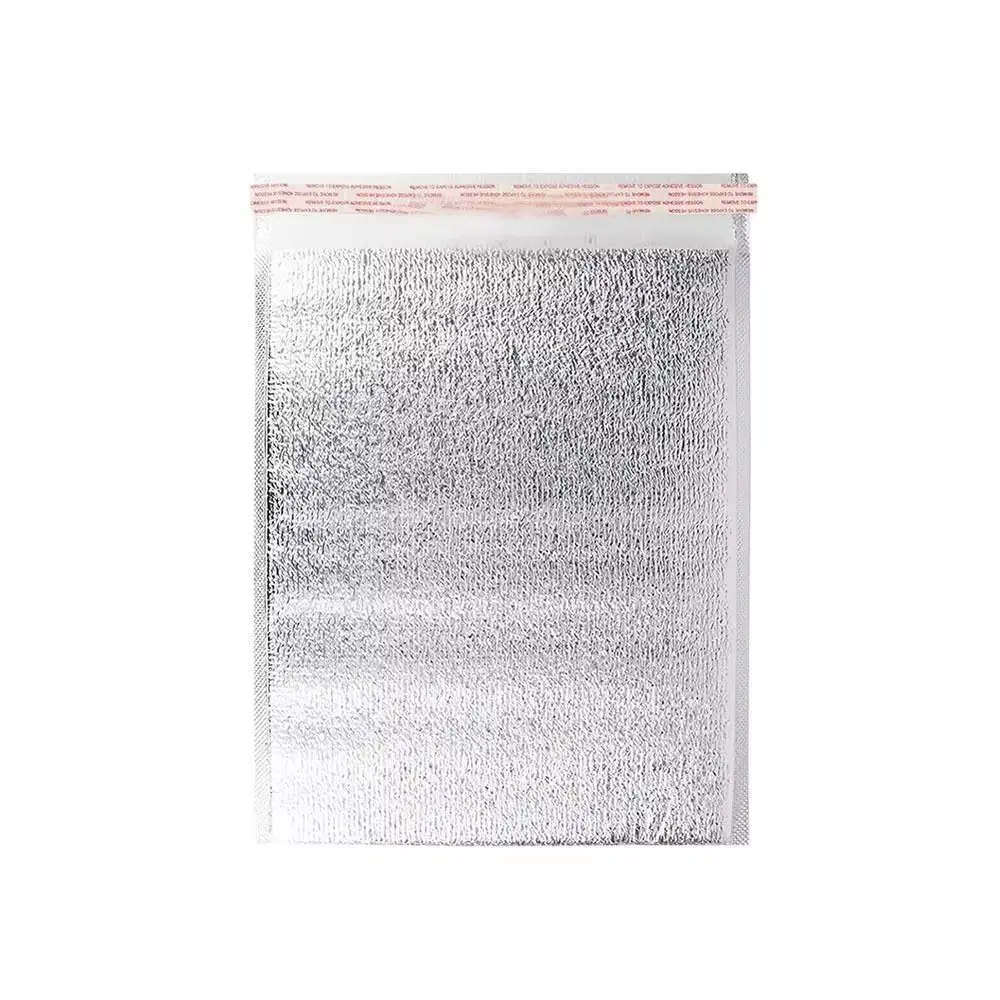 50 Stück/Packung, wärmeisolierende Aluminiumfolienbeutel für Lebensmittel und Getränke, mit Verschluss, geeignet als Transport- und Kühlbeutel. – Detail 11