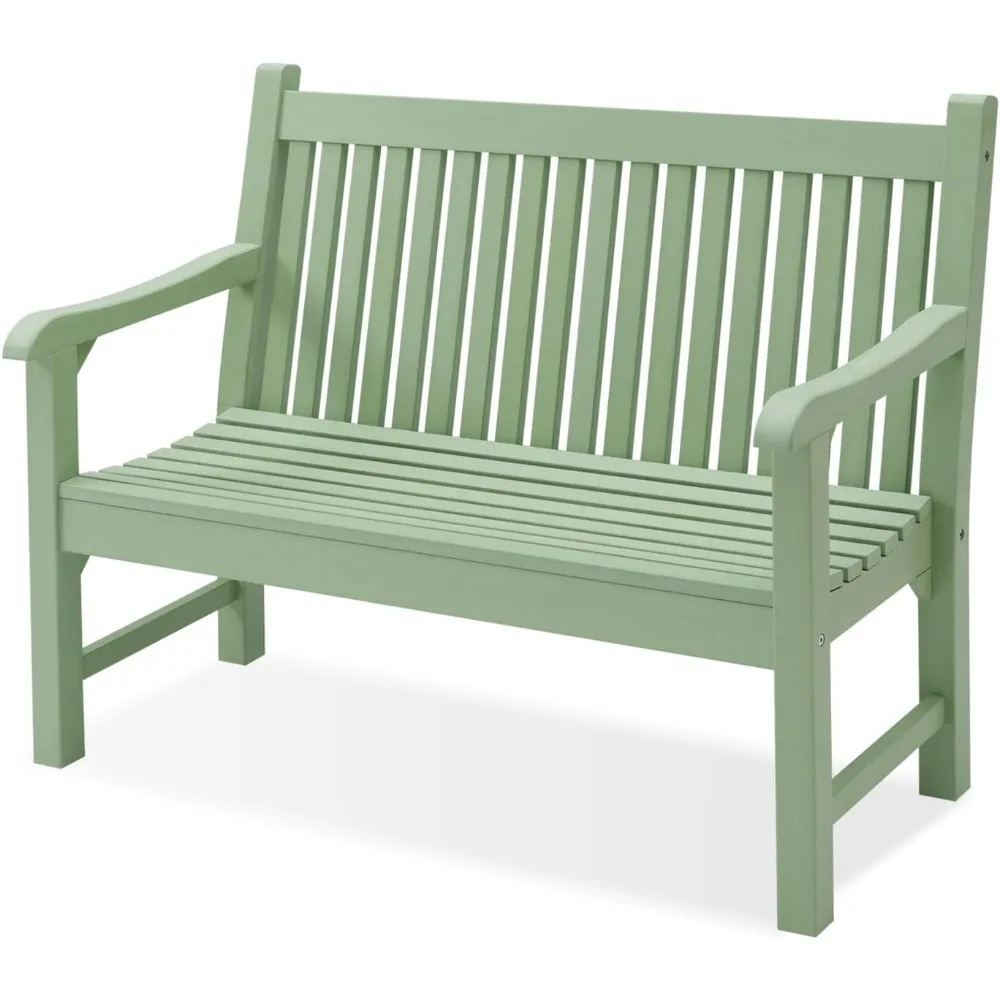 

Garden Bench,Poly Lumber Patio Bench, All-Weather Outdoor Bench That Never Rot, Memorial Bench, Suit for Porch and Park (Green)