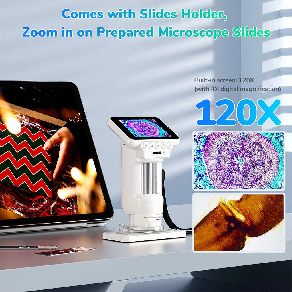 Portable 2.8" LCD Screen Pocket Microscope Kit for Kids USB Coin Magnifier Handheld Microscope For Kids