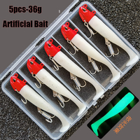 5pcs 36g/113mm Jigging soft Baits Artificial Bait Lumious/Glow Mackerel Sea Bass Snapper Fishing Lure Wobblers Swimbait