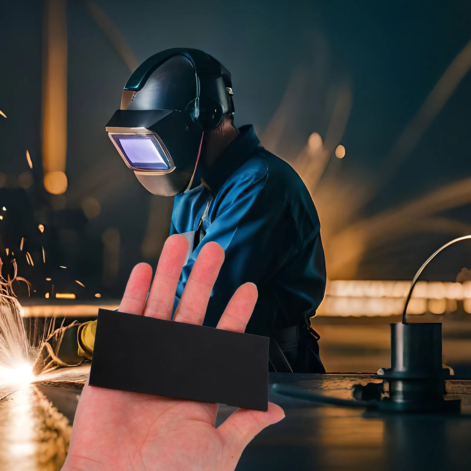 

10Pcs Welding Shield Auto Darkening Glass Lens Replacement for Protective Eyewear DIY Welding Practice Training Safety Equipment