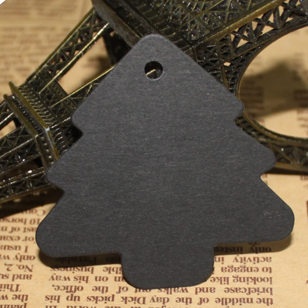 

50 Pcs Christmas Tree Hang Tag Blank Gift Tags Labels Happy Holiday Paper Decoration