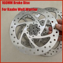 160mm 6-hole Round Brake Disc With Screws Diagonal 44mm for Kaabo Wolf Warrior Electric Scooters Stainless Steel Round Accessory