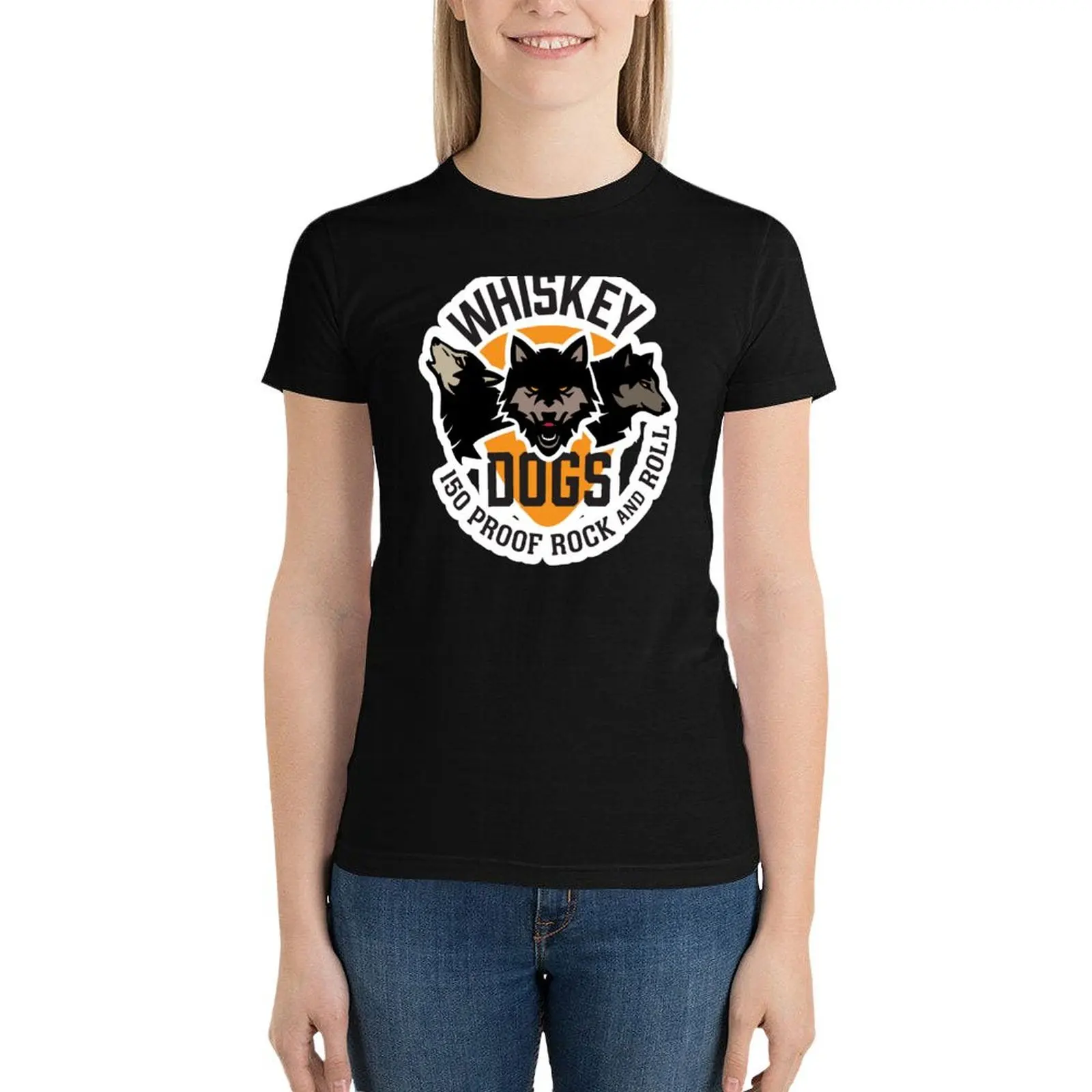 

The Whiskey Dogs 150 Band Logo T-Shirt kawaii clothes anime clothes summer top workout shirts for Women