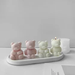 3D Bear Candle Silicone Molds Ice Cube Trays Mold Silicone Animal Mold Soap Candle Mold Ice Cube for DIY Handmade Supplies