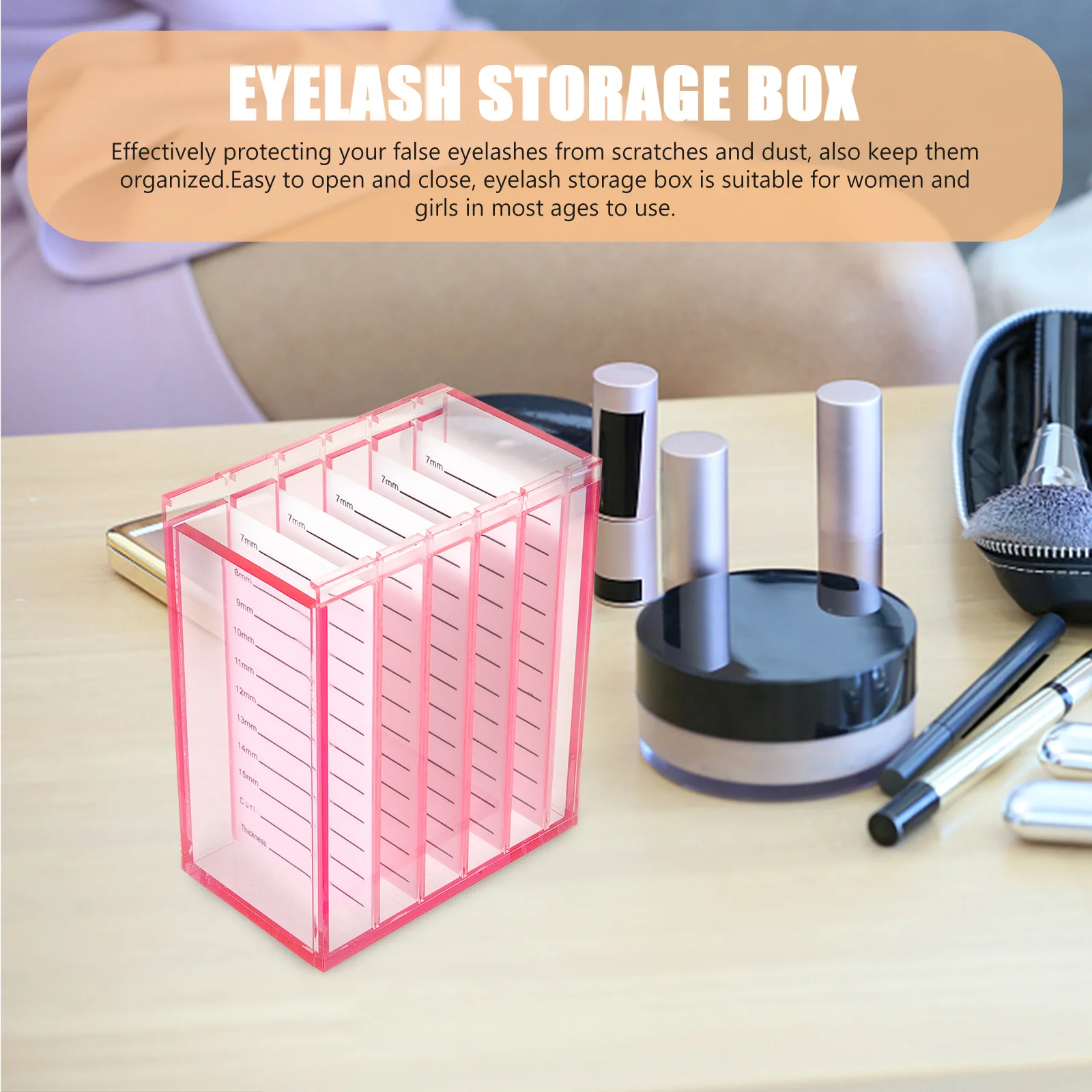 

Acrylic Multi-Layer Eyelash Storage Box Transparent False Lash Organizer Eyelash Case Holder Organizer