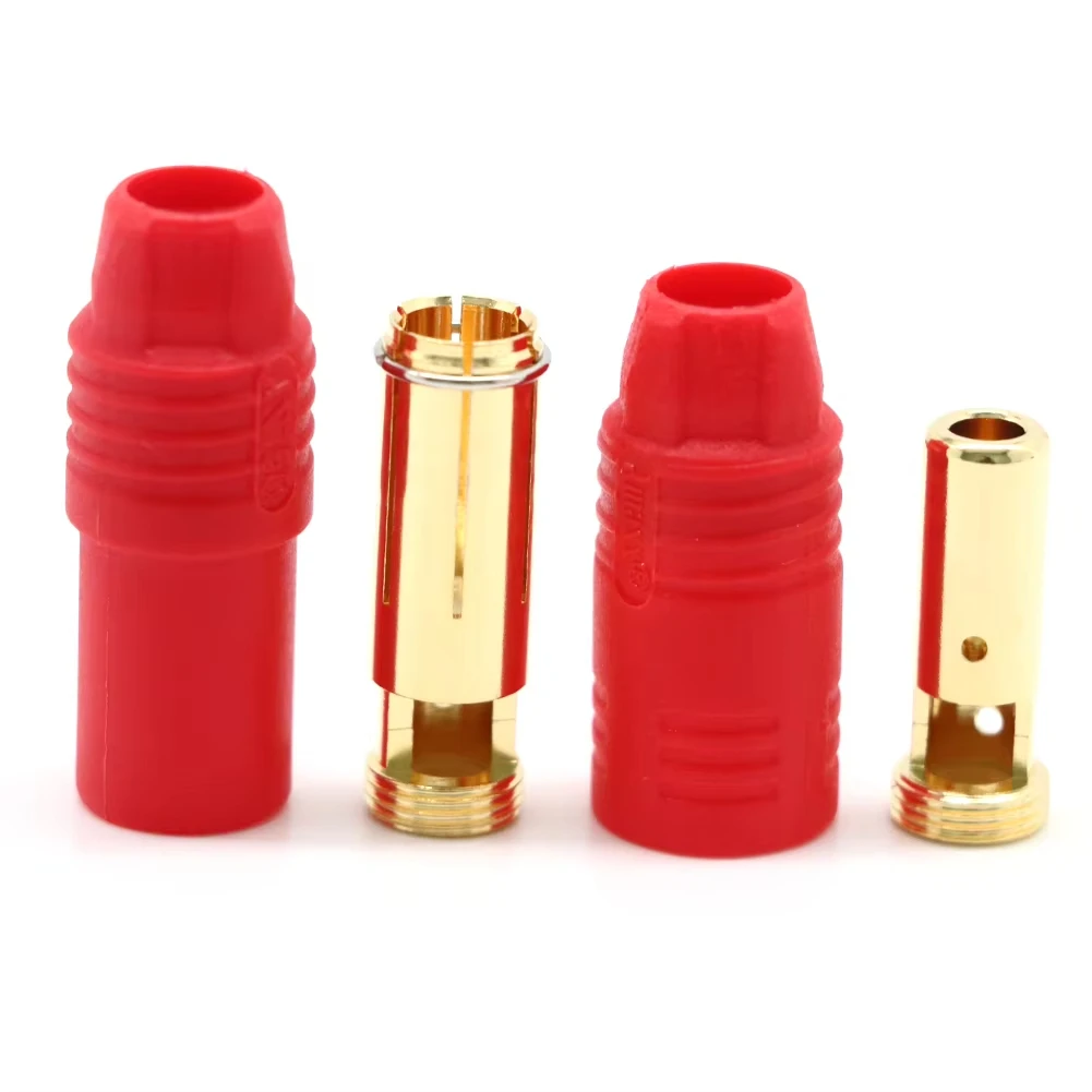 

1/2/5 Pair Amass AS150 Male Female Anti Spark Connector 7mm Gold Plated Banana Plug Set for RC Battery ESC Drone Car Boat
