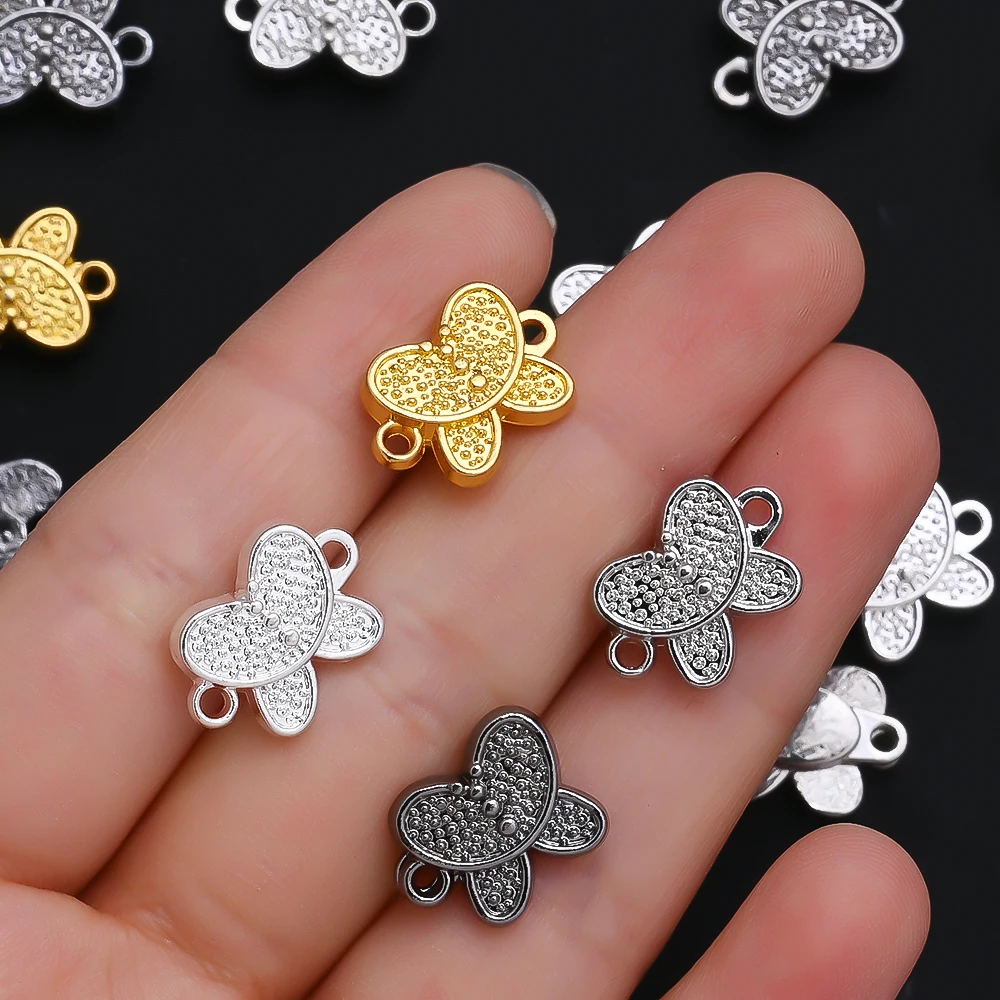 IYOE 4 قطعة 11*16 مللي متر سبيكة فراشة المغناطيسي المفاجئة فراشة المشابك المغناطيسية نهاية موصل Charms قلادة صنع المجوهرات سوار