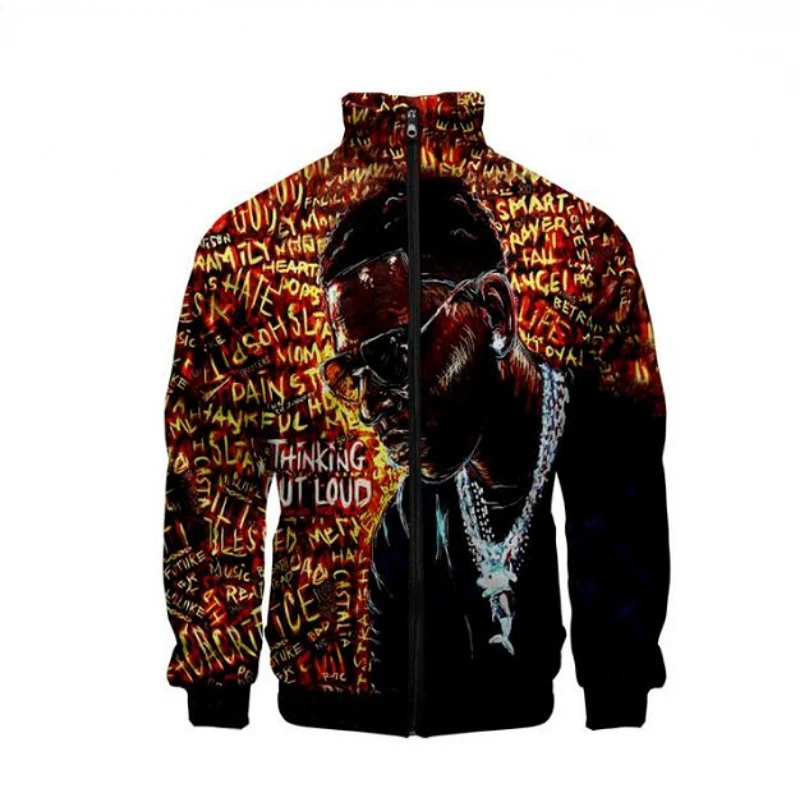 

RIP Rapper Young Dolph 3D Print Men's Jackets Harajuku Cardigan Stand Collar Zipper Baseball Jacket Outerwear Casual Sportswear