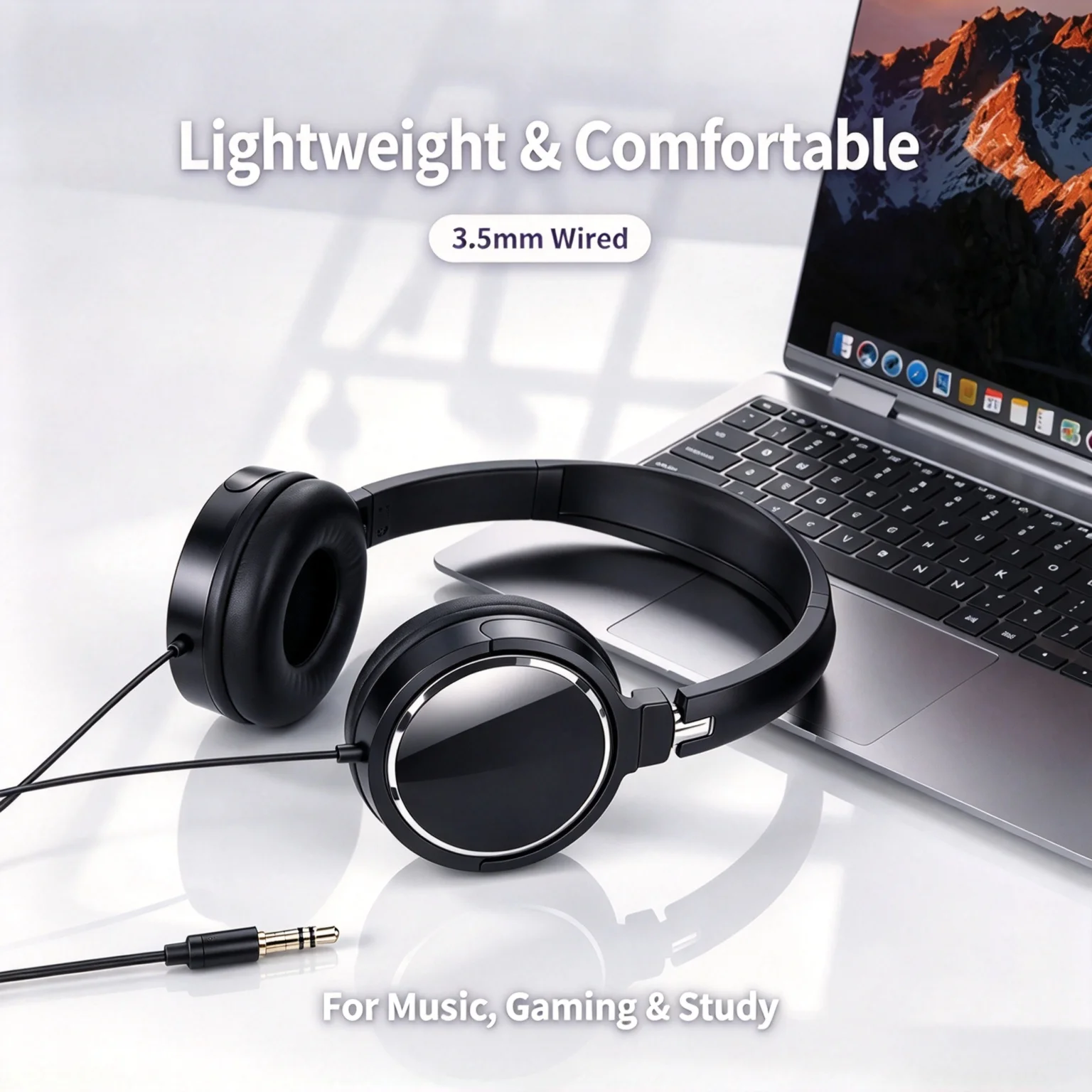 Wired Headphones With 3.5mm Jack High Quality Clear Audio Cute Student Headset For Boys Girls Daily Study Music Entertainment