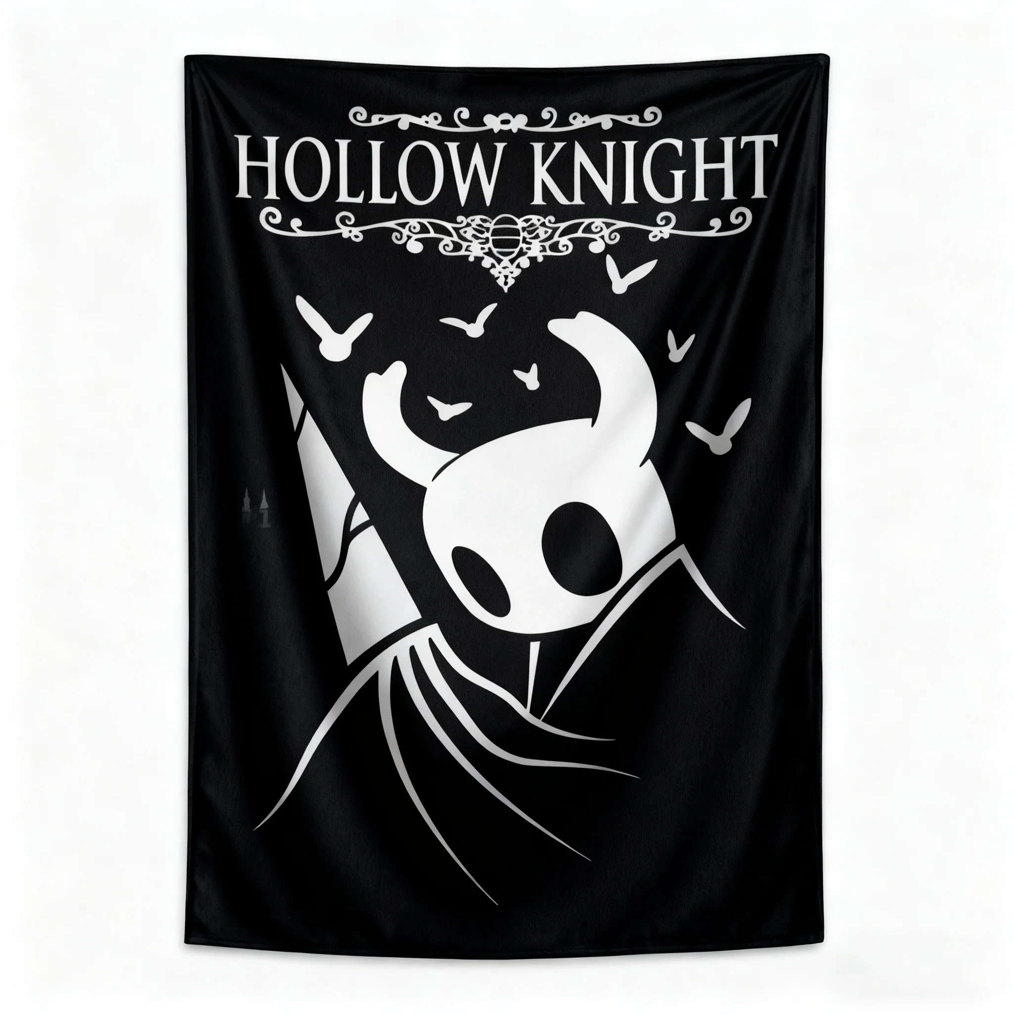 JIT Cartoon Hollow Knight نسيج صديق للبيئة قابل للغسل في الغسالة ديكور جداري مثالي لغرف المعيشة وغرف النوم والمساكن